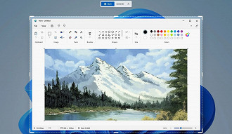 Imagem de demonstração do funcionamento do recurso gravação de tela do Snipping Tool no Windows 11. Fonte: Microsoft