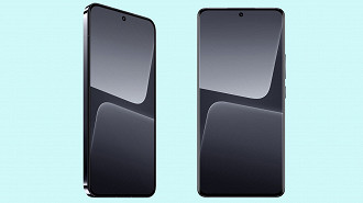Tela do Xiaomi 13 (esquerda) e 13 Pro (direita)