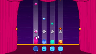 Jogo estilo arcade chamado Blob Beats. Fonte: Google