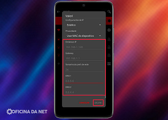 Passo 10 - Como mudar o DNS no Android. Fonte: Vitor Valeri