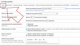 Passo 03 - Como ativar a ativar a resposta automática de férias no navegador do PC. Fonte: Vitor Valeri