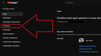 Passo 03 - Configurando a resolução dos vídeos baixados via plataforma Web do YouTube Premium - Como fazer para baixar vídeos do YouTube no Windows 10 e no Windows 11. Fonte: Vitor Valeri