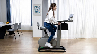 eKinect Bike Desk, a bicicleta da Acer que carrega a bateria dos seus dispositivos enquanto você pedala (Reprodução: Acer)