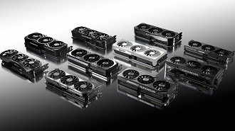 Alguns modelos de construções da GeForce RTX 4070 Ti