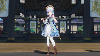 Nova roupa (skin) de Kamisato Ayaka em Genshin Impact 3.4. Fonte: HoYoverse