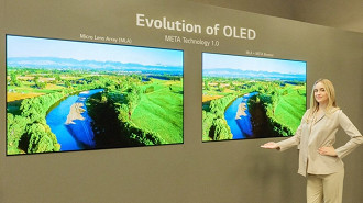 Nova tecnologia de displays OLED da LG produz 60% mais brilho que as telas de mesma tecnologia lançadas anteriormente. Fonte: LG