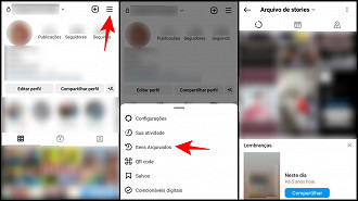 Como ver os seus stories do Instagram salvos.