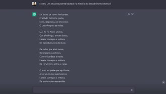 O ChatGPT também escreve poemas