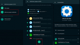 Finalizando a criação de uma comunidade no WhatsApp