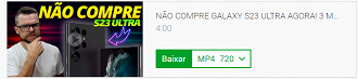 Botão de download