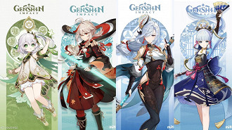 Banners de personagens das atualizações 3.5, 3.6, 3.7 e 3.7 de Genshin Impact foram vazados.