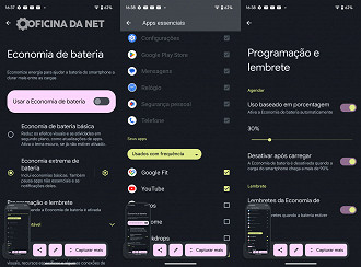 Android 14 - modos de economia de energia