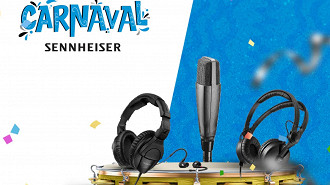 Promoção de fones de ouvido da Sennheiser Brasil no Carnaval 2023. Fonte: Sennheiser