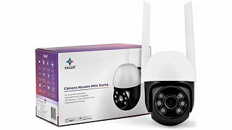 Câmera de segurança mini dome nuvem Full Hd 2k Speed Alexa E Google