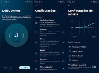 Dolby Atmos melhora a experiência com áudio no seu Moto G53