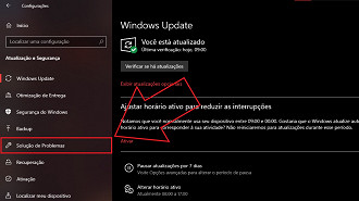 Passo 03 - Corrigindo o erro 0x800703f1 através da ferramenta de solução de problemas do Windows. Fonte: Vitor Valeri