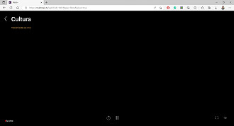 No Microsoft Edge, o conteúdo ao vivo exibe uma tela preta