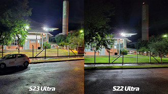 Galaxy S23 Ultra vs S22 Ultra em foto noturna