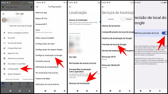 Como habilitar a precisão da localização.