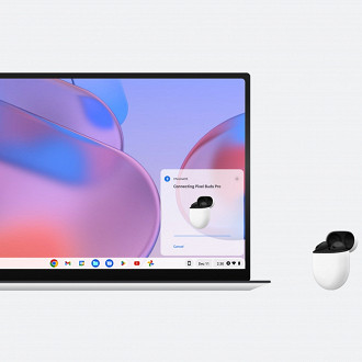 Fast Pair no Chromebook. Fonte: Google