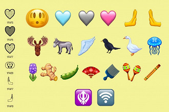 Novos emojis no iOS 16.4. Fonte: xda-developers