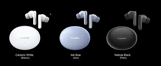 Inicialmente, o FreeBuds 5i estará disponível no Brasil apenas nas cores azul e preta (Imagem: Huawei/Reprodução)