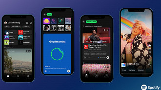 Interface do Spotify é totalmente refeita com atualização lançada. Fonte: Spotify