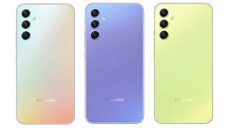 Galaxy A34 5G em outras cores (Crédito: Samsung/Reprodução)
