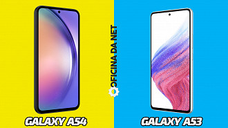 Galaxy A54 vs Galaxy A53 tela