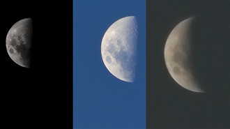 Fotos da lua feitas com o Zoom 100x do Galaxy S23 Ultra