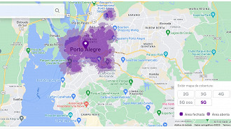 Vivo coverage map in Porto Alegre