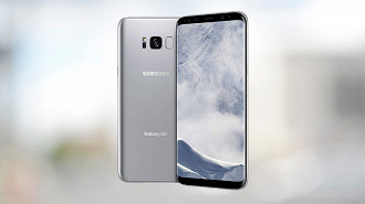 Esse é o Galaxy S8+, um dos primeiros lançamento da Samsung com tela Dynamic AMOLED.