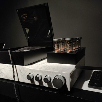 Sennheiser HE-1 in its dedicated room at the Sennheiser Experience in São Paulo during the