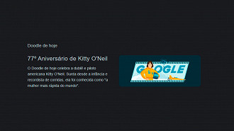 A homenagem do Google a Kitty O