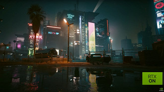 Modo Ray Tracing Overdrive ativado em Cyberpunk 2077. Fonte: NVIDIA