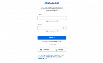 Primeiro, crie sua conta com email e senha, ou faça login direto pelo Google ou Facebook