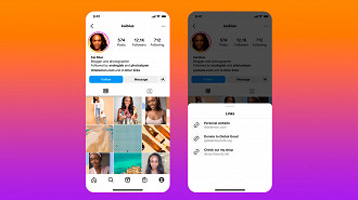 Novos links na bio do Instagram; Foto: Meta