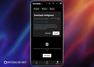 Passo 03 - Limitando os downloads inteligentes no YouTube Music. Fonte: Vitor Valeri