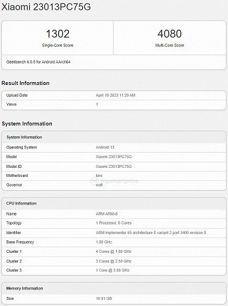 POCO F5 Pro no Geekbench