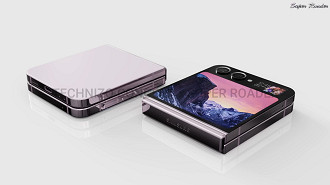 Possível design do Galaxy Z Flip 5