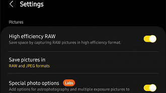 Ativando o modo Astrofotografia no aplicativo Expert RAW. Fonte: androidpolice.