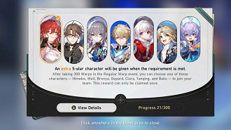 Você pode escolher um personagem 5 estrelas específico nos banners de Honkai: Star Rail. Fonte: HoYoverse