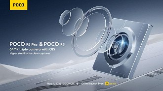 POCO F5 Pro e o POCO F5 terão câmeras de 64 MP com estabilização optica de imagem