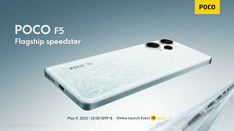 POCO F5 em imagem promocional