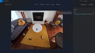 Captura de tela do novo recurso spot fix no app Fotos para Windows 11 para correções de manchas ou objetos indesejados nas fotos. Fonte: Microsoft