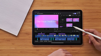 Uso do Final Cut Pro para iPad com Apple Pencil. Fonte: Apple