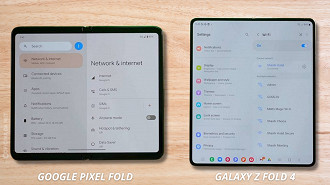 Google Pixel Fold vs Galaxy Z Fold 4: tela