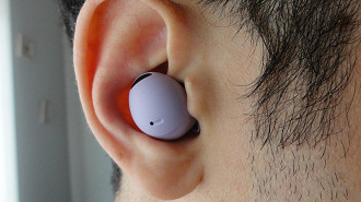 Encaixe e conforto do Samsung Galaxy Buds2 Pro. Fonte: Vitor Valeri