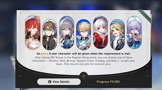 Seleção de personagens em banner padrão de Honkai: Star Rail. Fonte: HoYoverse