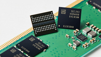 Samsung anuncia início da produção em massa de chips de memória DDR5 DRAM. Fonte: Samsung